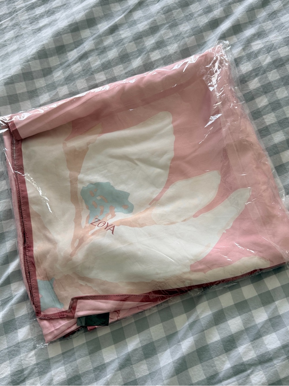 Zoya Blush Pink Floral square scarf